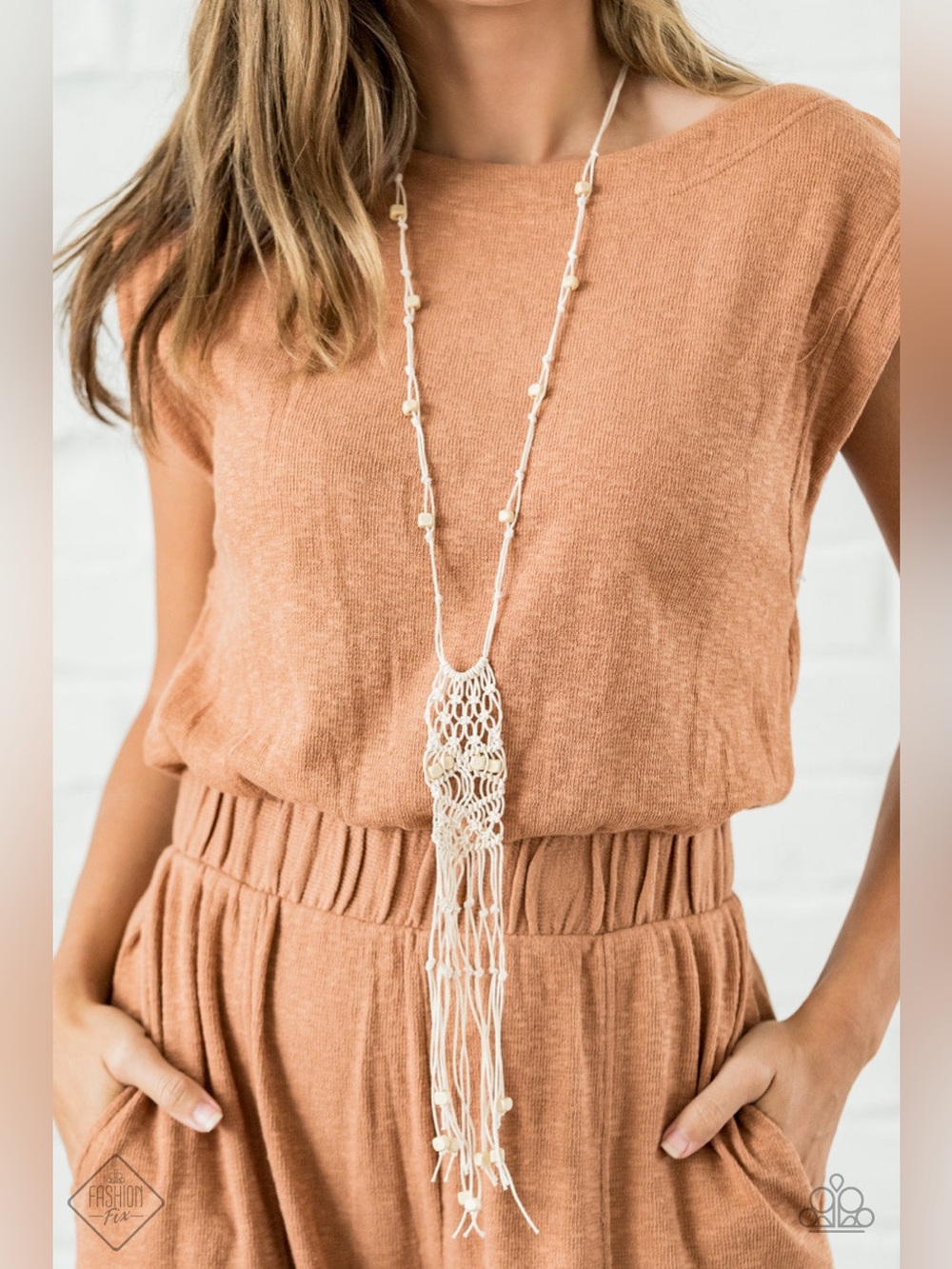 ❤️‍🔥5/$25❤️‍🔥 Macrame Majesty White Necklace